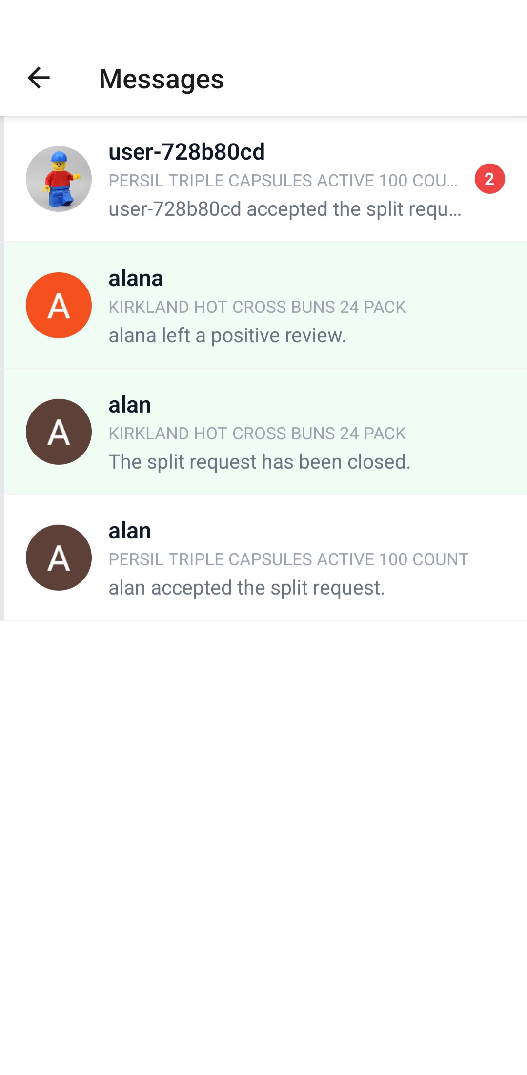eolma mobile chats list showing typing state and unread activity